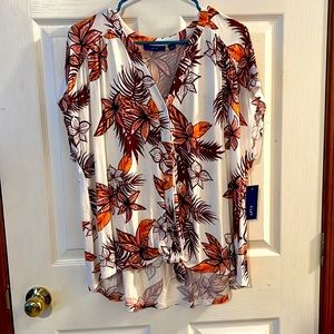 Woman’s floral blouse
